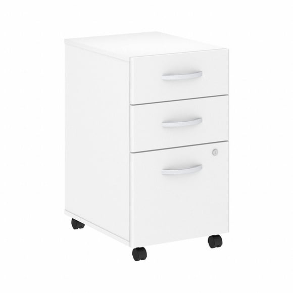 Classeur mobile à 3 tiroirs Studio C de Bush Business Furniture, blanc