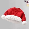 thumbnail image 4 of Girls Clothes Sweater Winter And Fleece Thickened Spring Jumper Knit Base Baby Clothes for Girls on Clearance, 4 of 5