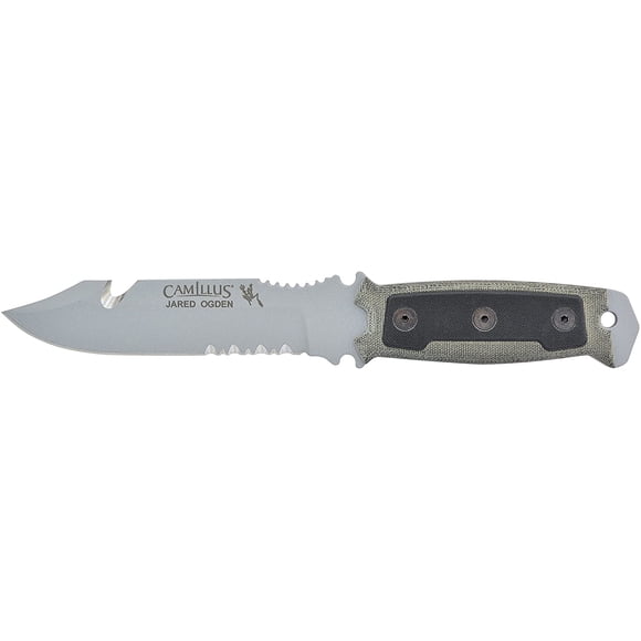 Camillus SKOL, 10.5-Inch Fixed Blade Knife, Black/Gray