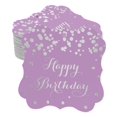 thumbnail image 1 of Inkdotpot Pack Of 50 Real Silver Foil Bracket Shape Paper Tags Happy Birthday Favor Hang Tags, 1 of 6