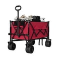 thumbnail image 1 of EDTara 35" Foldable Wagon for Beach Garden, Heavy Duty 280L Extra Large Collapsible Wagon 350lbs for Camping, All Terrain Beach Wagon with Cup Holders for Sand, 1 of 7