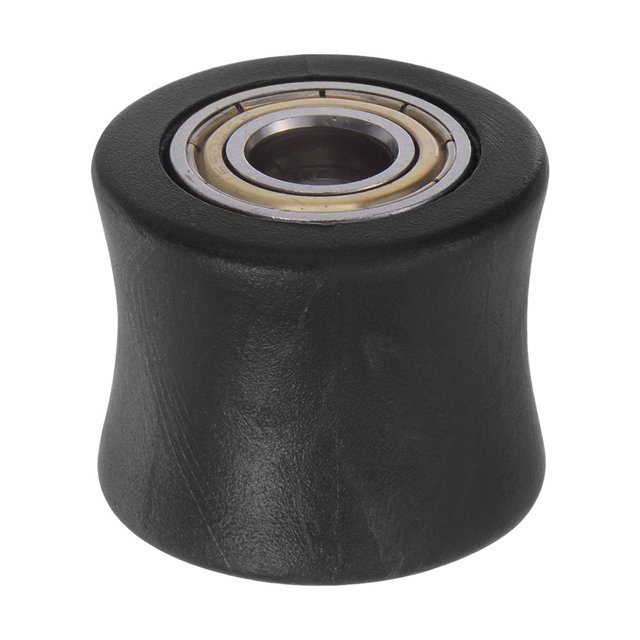 Unique Bargains Poulie de Chaîne 10mm Guide de Roue Concave pour Porte Coulissante de Vélo Noir