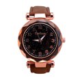 thumbnail image 1 of Montre à Quartz Mode Décontractée pour Femmes Cadran Scintillant Ciel Bracelet en Cuir, 1 of 8