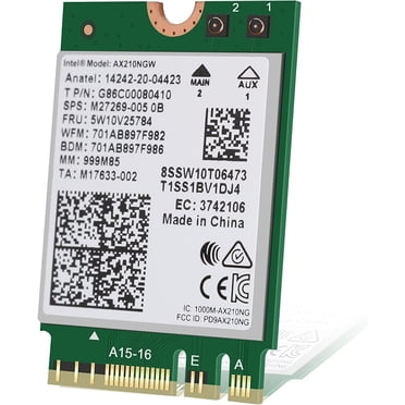 Intel AX210NGW IEEE 802.11ax Bluetooth 5.2 Tri Band Wi-Fi/Bluetooth Combo Adapter for Notebook
