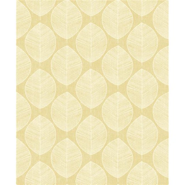 Arthouse 908202 Scandi Leaf Wallpaper, Yellow