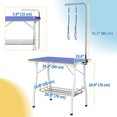 thumbnail image 3 of PawHut Table de Toilettage pour Chien, Table de Toilettage pour Animal de Compagnie avec Bras Ajustable, Bleu, 3 of 10