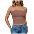 thumbnail image 2 of Weiqiqre Spring+Tops+for+Women Strapless Crop Tops Basic Backless Sleeveless Bandeau Going Out Cute 2025 Summer Clothes, 2 of 4