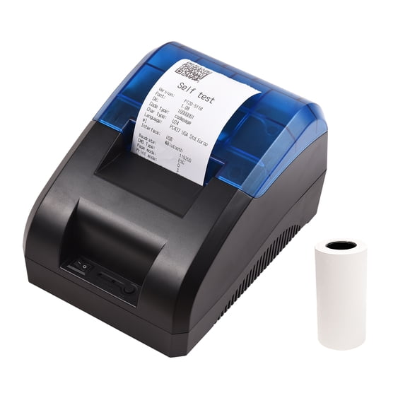 58mm Desktop Thermal Receipt Printer, 60mm/s High-Speed Printing, USB Interface, ESC/POS Commands, 100V-240V US Plug, Supports Multiple Drivers & Barcodes, Includes 1 Paper Roll - JK-5801H