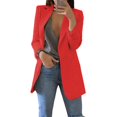 thumbnail image 1 of Womens Open Front Blazer Long Sleeve Solid Slim Fit Work Office Cardigan Jacket S-XXL, 1 of 6