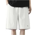 thumbnail image 1 of Diufon Men's Athletic Shorts Cotton Linen Drawstring Waisted Outdoor Sport Shorts Spring Summer Shorts with Pockets, 1 of 5