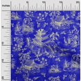 thumbnail image 2 of oneOone Georgette Viscose Lapis Blue Fabric Asian Japanese Pattern Sewing Craft Projects Fabric Prints By Yard 42 Inch Wide, 2 of 4