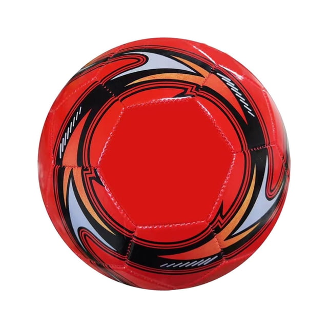 Almencla Ballon de Soccer Taille 5 en Cuir PU Durable Match Officiel Portable Rouge