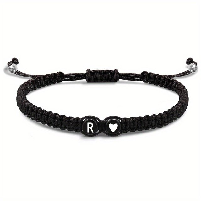 Heart Initial Bracelets 26 Letters Initial Bracelet A-Z Braided Bracelets✨✨ P8B0