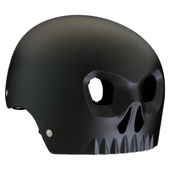 Mongoose Street Hardshell Skull Youth Bike Helmet, Black Medium