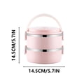 thumbnail image 3 of Boîte à Lunch de Travail pour Hommes Lunch Box Bento, Boîte à Lunch en Acier pour Hommes Boîte à Lunch Isolée pour le Travail Lunchboxes Enfant Contenant à Collation Lunchboxes Enfants, Rose-2 Couches, 3 of 9