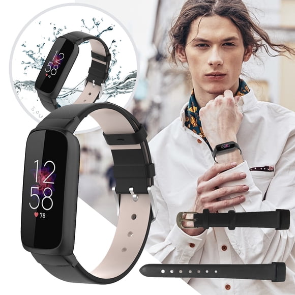 WIFKLSIIPG for Fitbit Luxe- Smart Bracelet Leather Strap Sports Replacement Leathe Strap