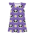 thumbnail image 1 of MIASHUI Chemises de Nuit pour Filles Robe de Princesse pour Enfants Manches Volantées Nuisette Pyjama, Violet, 4-5 Ans, 1 of 2