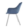 thumbnail image 3 of Topline Home Furnishings Dining Arm Chair, Velvet & Chrome Legs, 3 of 6