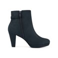 thumbnail image 3 of Unique Bargains Women's Platform Side Zipper Block Heel Ankle Boots, 3 of 7