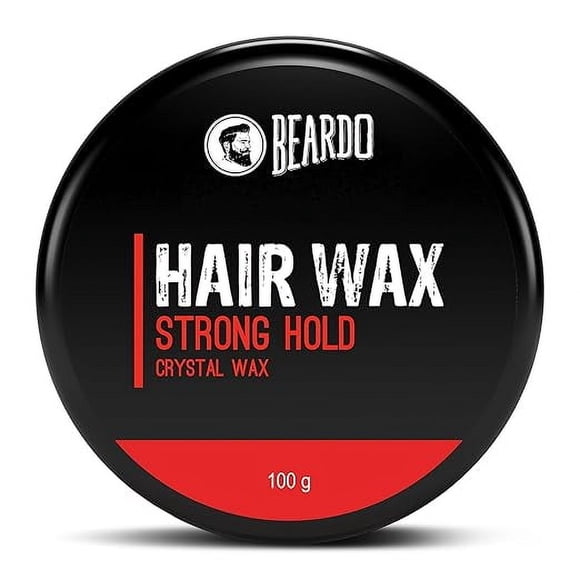 Beardo Stronghold Cire Capillaire pour Hommes, 100 g / Cire Capillaire en Cristal avec Aloe Vera et Huile de Ricin