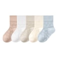 thumbnail image 1 of 5 Pairs Toddler Ruffle Socks for Girls Baby Grip Socks Non Slip Cute Grippy Frilly Blue 3-5 Years, 1 of 8