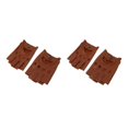 thumbnail image 3 of maskred Gants de Cyclisme Rétro en Cuir PU pour Hommes Sans Doigts Marron Bouton L 2Ensemble, 3 of 6