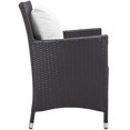 thumbnail image 2 of Modway Convene Aluminum and Rattan Patio Dining Armchair in Espresso/White, 2 of 3