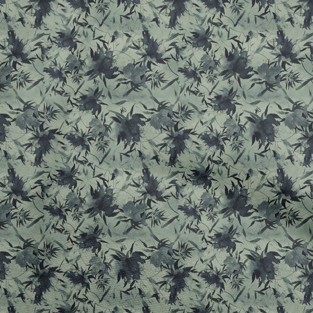 oneOone Rayon Dusty Green Fabric Abstract Floral Craft Projects Decor Fabric Printed By The Yard 56 Inch Wide