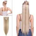 thumbnail image 4 of Straight Full Head Clip in Hair Extensions Synthetic 8 Pieces 18 Clips Hairpiece for Women, 4 of 5
