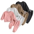 thumbnail image 1 of PENGXIANG Ensemble de Chandail à Col Rond d'Hiver pour Tout-Petites Filles, Tenue de Survêtement Décontractée pour Nourrisson 2 Pcs, Chandail Chaud d'Automne et Pantalon, Pantalon de Survêtement, Taille 0M-3T, 1 of 8
