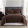 thumbnail image 1 of Truly Soft Housse de Couette et Taies d'Oreiller Mini Ensemble Quotidien Brun Simple TG, 1 of 10