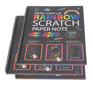 Multicolor Scratch Paper,3Pcs Scratch Paper Note Rainbow Scratch Painting Note Scratch Paper Drawing Books Maximized Efficiency
