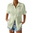 thumbnail image 1 of 2025 T-Shirts d'Été Unis pour Femmes T-Shirts d'Été pour Femmes Amples Grande Taille Longue Chemise anti-UV Femme Chemise Habillée Texture Coton T-Shirts pour Femmes, 1 of 4