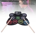 thumbnail image 4 of Electric Drum Practice Pad, Electronic Drum Pad Set Rechargeable  for Home, 4 of 7