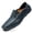 Blue, variant on Loafers for Men Breathable Soft Leather Slip on Casual Dressy Shoes Fashion Moc Toe Hollow Out Slip On Sneakers Yellow Size 9