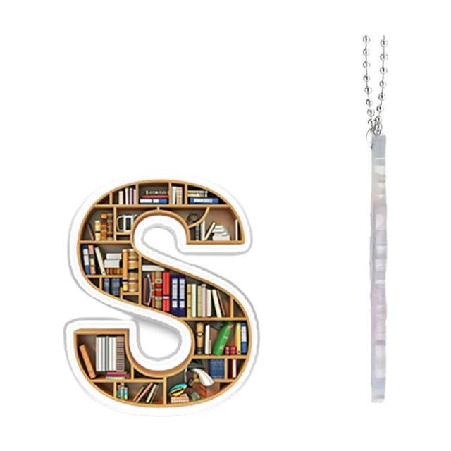 26 Letter Acrylic Keychain Pendant for Books