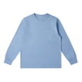 thumbnail image 1 of GigrtiJin Mens Shirts Round-Neck Long Sleeve Casual Solid Color Blouses Fashion Comfy Loose Basic Pullover Tops, 1 of 4