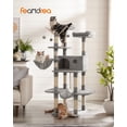 thumbnail image 2 of FEANDREA Cat Tree, Large Cat Tower, 64.6 Inches Cat Activity Center Cat Condo, Light Gray, 2 of 7
