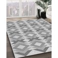 thumbnail image 3 of Ahgly Company Tapis d'Intérieur Lavable à la Machine, Carré, Transitionnel, Gris, Tapis de Zone, 8 Pieds Carré, 3 of 7