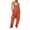 Red, variant on Dvkptbk Womens Overalls Fashion V-Neck Sleeveless Loose Overalls Causal Solid Color Baggy Back Pants With Pocket