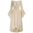 thumbnail image 2 of UPPADA Liquidation Robes d'Invitée de Mariage à Manches Évasées pour Femmes Robe de Cocktail Chic Robes de Bal d'Hiver Robes de Cocktail Formelles Courtes Robes de Mariée Blanches pour la Mariée, 2 of 5