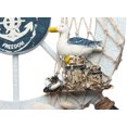 thumbnail image 5 of Nautical Beach Wooden Boat Ship Steering Wheel Fishing Net Shell Home Wall Decor (Seabird), 5 of 5