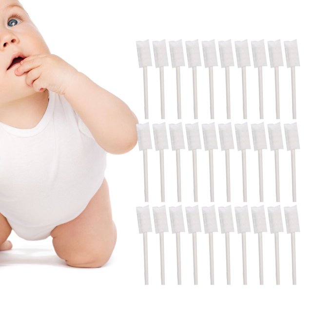 Soft Three-dimensional Texture Toothbrush, Infant Toothbrush, Cotton Yarn Design Baby Gauze Oral Cleaner, for Home Hospital