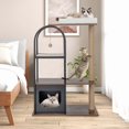 thumbnail image 2 of Costway 47" Large Cat Tree Tower with Top Perch Cat Bed Cat Condo Scratching Posts Indoor Black, 2 of 10