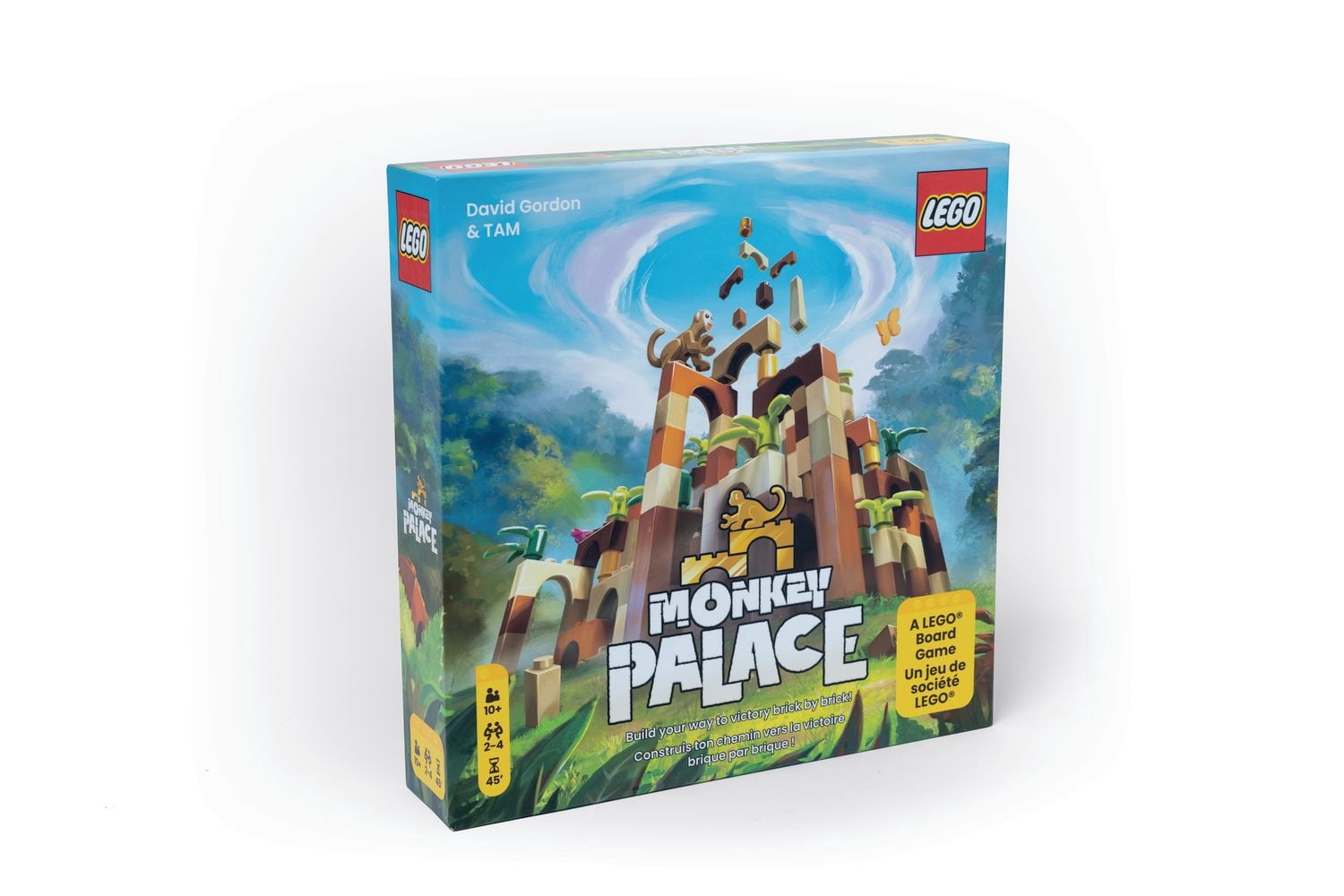 Dotted Games Monkey Palace: A Lego Board Game - Build Your Way to Victory Brick by Brick! Fun Family Brick-Building Game for Kids & Adults, Ages 10+, 2-4 Players, 45 Minute Playtime
