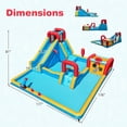 thumbnail image 3 of Costway Inflatable Water Park with Climbing Wall Boxing Post Basketball Rim 680W Blower, 3 of 9