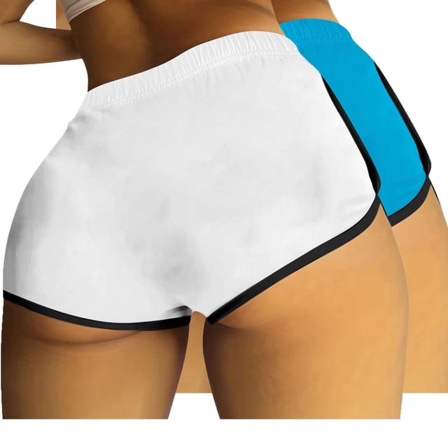 FNFYFH Clearance Ladies Gym Loose Fit Solid Summer Athletic Shorts Comfortable Exercise Shorts,Coffee