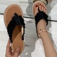 thumbnail image 1 of Styesk Womens Sandals Women's Large Flat Flat Solid Color Line Beach Sandals, 1 of 6