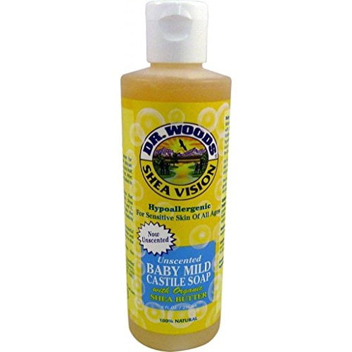 Dr. Woods Savon de Castille Pur Shea Vision Doux pour Bébé avec Beurre de Karité Biologique - 8 fl oz