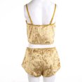 thumbnail image 4 of SUNSIOM Women 2PCS Lingerie Set Slim Sling Crop Top Short Elastic Band Pants, 4 of 5